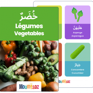 Imagier apprendre mots arabe légumes