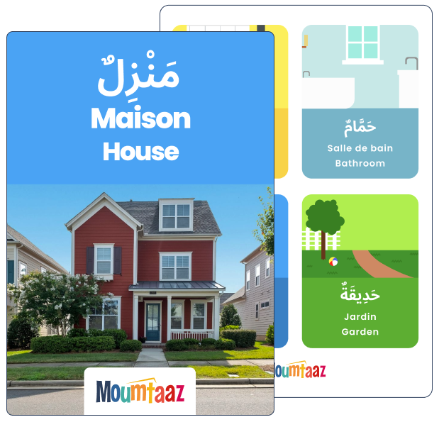 Apprendre arabe : Imagier mots arabe maison